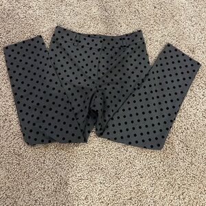 Ann Taylor Gray Black Polka Dot Dress Pants Women’s 10 Cropped